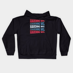 NATIONAL TEXT ART WARREN HARDING Kids Hoodie